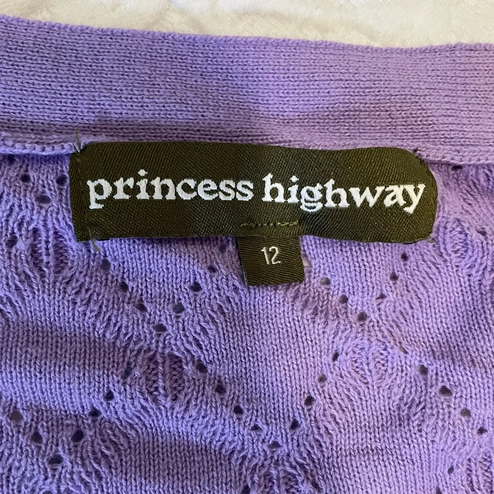 Princess Highway Lilac Pointelle V-Neck Cardigan